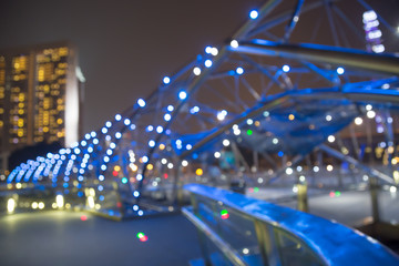 City lights bokeh  blurred background