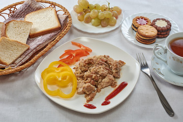 breakfast stewed meat