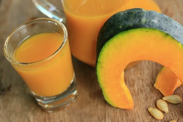 Pumpkin juice with seeds