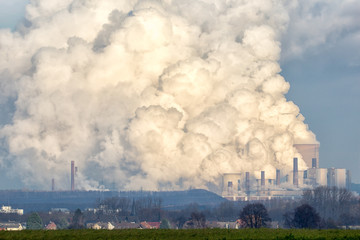 Brown coal power plant emission