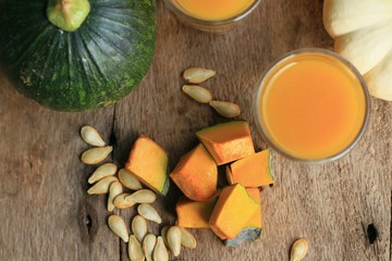 Pumpkin juice with seeds