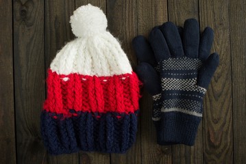 Obraz na płótnie Canvas winetr hat and gloves