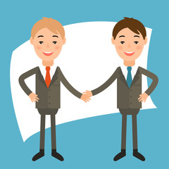 Obraz premium Illustration of a businessmans in the style of flat design .Vec