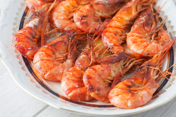 Baked prawn dish