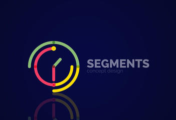 Vector outline minimal abstract geometric logo