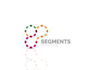 Vector outline minimal abstract geometric logo