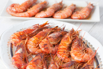 Baked prawn dish