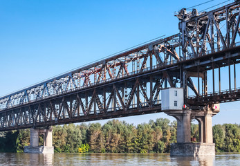 Fototapeta na wymiar Danube Bridge known as the Friendship Bridge