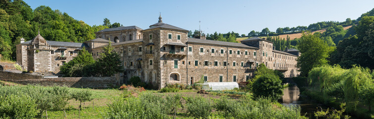 Fototapeta premium Monastery of Samos, an important monastery and important crossing point of the journey of santiago