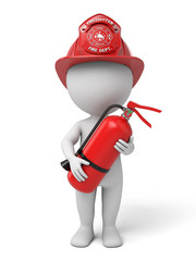 Naklejka premium The 3d guy is a firefighter
