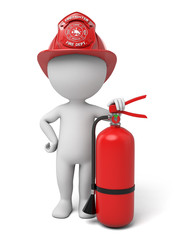 Obraz premium The 3d guy is a firefighter