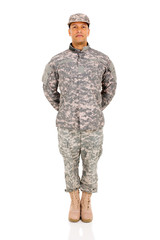 military soldier standing