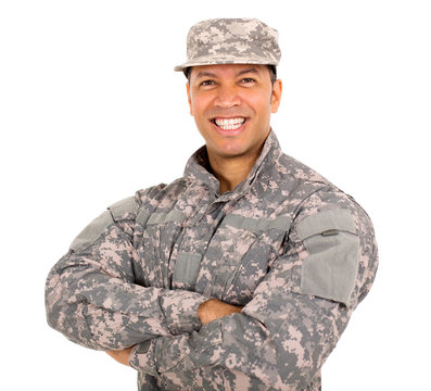 military man close up portrait