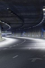 Empty Highway At Night