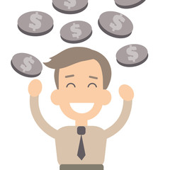 Businessman vector illustration in flat style