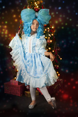Little girl in carnival costume