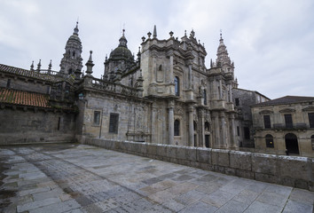Fototapeta na wymiar Detalle de la Catedral de Santiago de Compostela