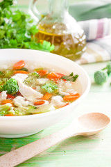 vegetable soup with chicken