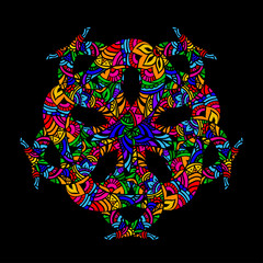 psychedelic mandala round