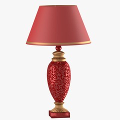 Old-style lamp with red dome