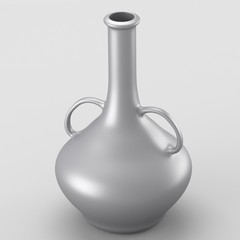 Decorative silver jar with  handles