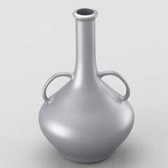 Decorative silver jar with  handles