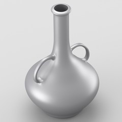 Decorative silver jar with  handles