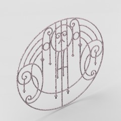 Iron lattice in retro style