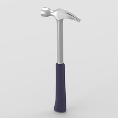 Steel nail hammer with grip