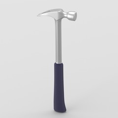 Steel nail hammer with grip