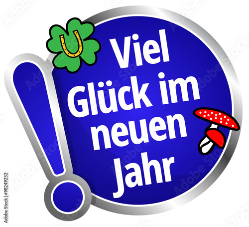 "Viel Glück im neuen Jahr" Imágenes de archivo y vectores libres de
