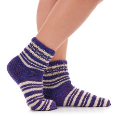 Warm knitted socks