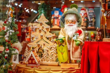 Deurstickers Christmas Market in Brugge, Belgium. © Kavalenkava