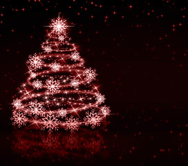 Christmas red tree