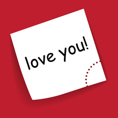 note message - love you