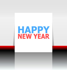Happy New Year Holiday Vector Card, Merry Christmas