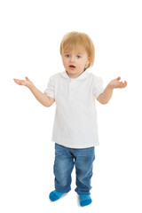 Surprised little boy