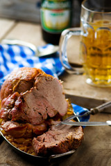 the baked pork gammon with sauerkraut