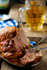 the baked pork gammon with sauerkraut