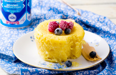  mug cake prepared in microwave