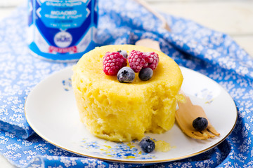  mug cake prepared in microwave