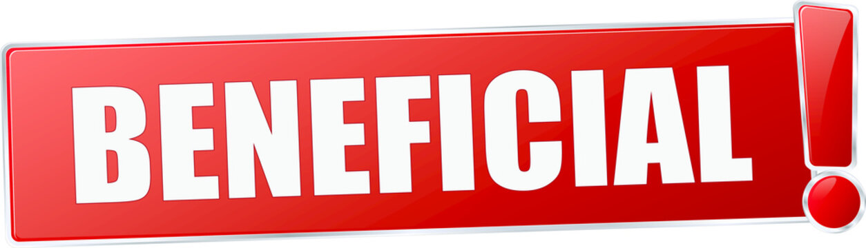 modern red beneficial vector sign in red with metallic border and a exclamation mark