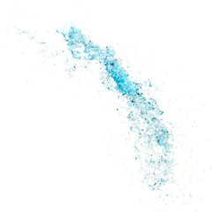 Fototapeta na wymiar blue water splash isolated on white background. Sets