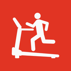 Cross trainer machine icon. Running symbol
