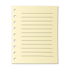 Sheet of notebook cartoon icon