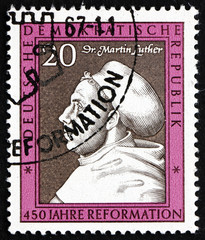 Postage stamp Germany 1967 Martin Luther