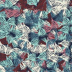 Vintage floral hand drawn seamless pattern. Vector