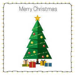 Christmas tree with presents.