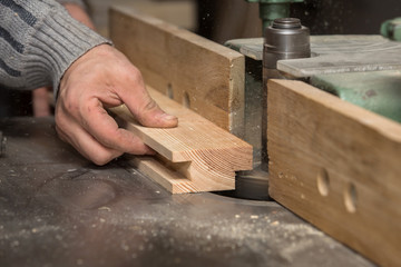 Fototapeta na wymiar Carpentry and Joinery, wooden workshop 