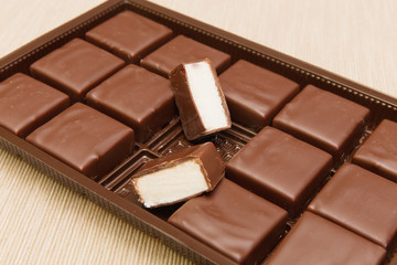 chocolates with vanilla souffle